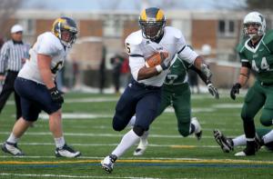 Ethan Magoc photo: Shepherd running back Nate Hoyte scores a touchdown during the third quarter Saturday.